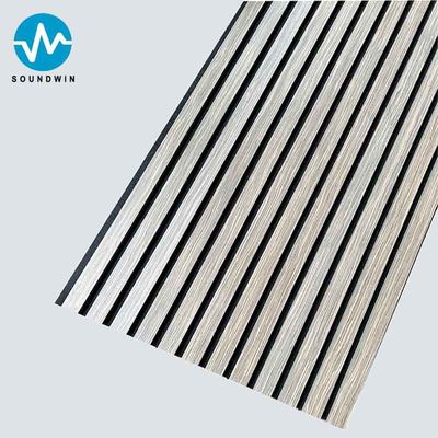 Paneles de pared acústicos de madera en pizarra de roble de nuez (filtro negro/madera de nuez)