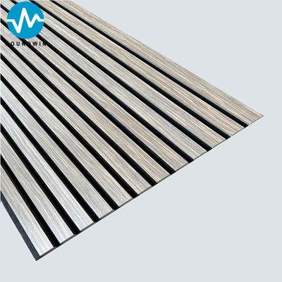 Paneles de pared acústicos de madera en pizarra de roble de nuez (filtro negro/madera de nuez)