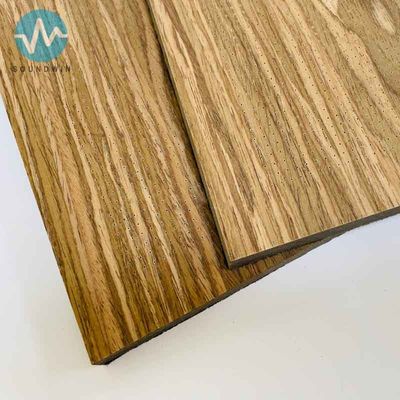 Panel de insonorización microperforado de alta calidad de madera maciza crea un ambiente cómodo para el salón convencional